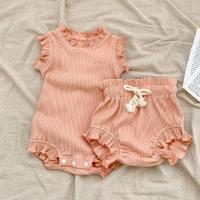 Conjunto de Verano para Niñas Pequeñas Top de Cinturón con Volantes Shorts de PP Faldas de Floral - details 5