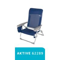 Silla de Playa Plegable reclinable antivuelco, Azul Marino, 6 Posiciones, Medidas 66 x 62 x 110 cm, Material Aluminio, Resistente, Peso máximo soportado 110 kg - details 1