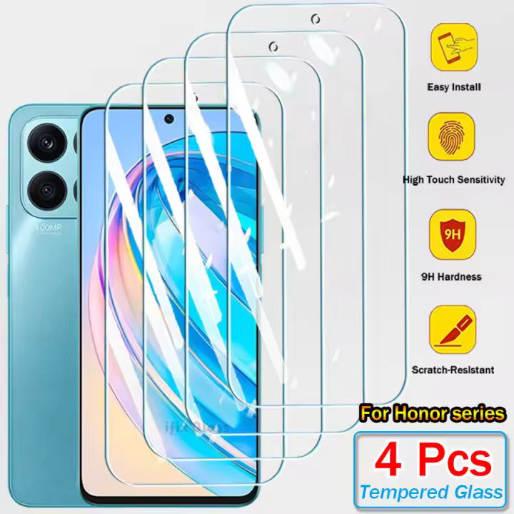 Huawei Honor Protector de Pantalla de Vidrio Templado 2/4Pcs Adecuado para Modelos X8b, X7b, X6b, X9, X8, X7, X6, X8A, X7A, X6A - 1