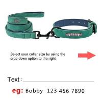Conjunto correa cuero perro, Collar personalizado de 2 capas para perros pequeños, medianos y grandes, Pitbull - details 1