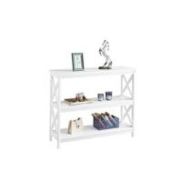 Muebles Entrada Recibidor Consola Recibidor Estrecha Mesa Recibidor Auxiliar de Forma X para Salón, Pasillo Blanca 101,5x30x81cm - details 4
