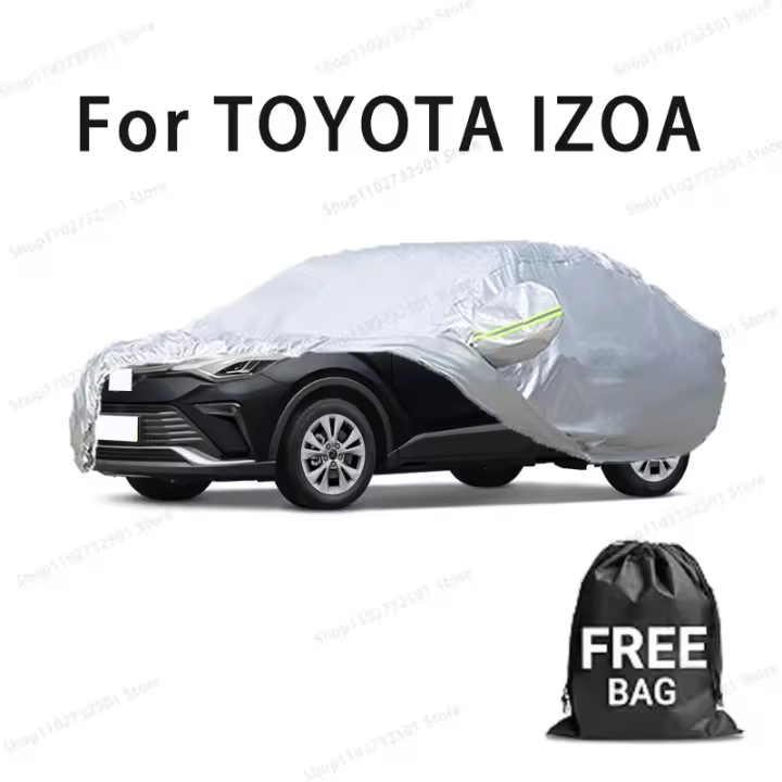 Funda de coche para TOYOTA IZOA, cubierta completa, impermeable, protección solar, resistente a los arañazos, accesorios para coches, color plateado - 1