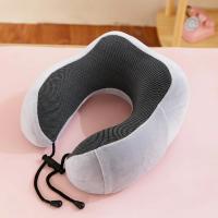 Almohada de algodón con memoria de viaje en U, cuello, coches de Motor y avión, siesta, tela magnética en forma de U - details 1
