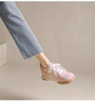 Aumento de altura interior 6 cm ballet zapatos de entrenamiento de las mujeres tamaño pequeño plataforma de cuero casual deportes Forrest Gump zapatos - details 5