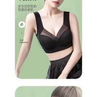 Sujetador De Deporte Para Mujer Talla Grande En Lentejuelas Sin Costuras Transversales Sin Aros Top Sin Apoyo Wireless - details 3