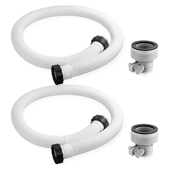 Adaptador de mangueras de bomba de piscina de 1,5 pulgadas de diámetro para piscinas sobre el suelo, mangueras de piscina de 59 pulgadas de largo para bomba de filtro Intex y sistema de agua salada - 1