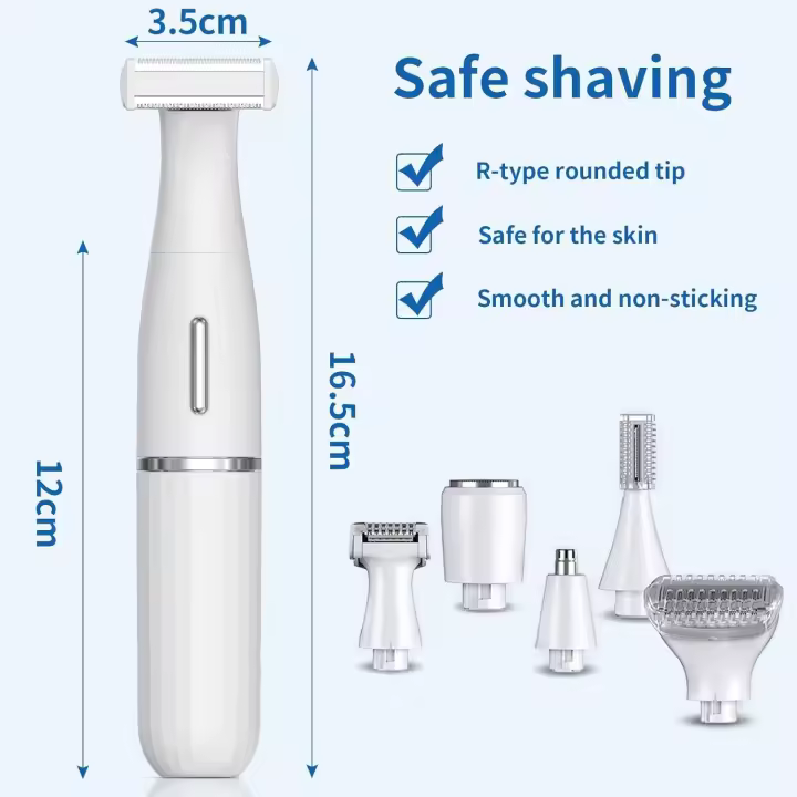 Grabador de pelo de Oreja y Nariz, 4 en 1, USB, Profesional, painless, para helbres y Mujeres, máquina de afeitar Corporal o facial, Dua resistant IPX7 - 1