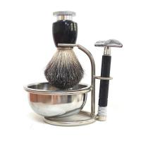Juego de afeitado manual para hombres Razor Badger Brush Tazón de almacenamiento Soporte para maquinilla de afeitar - details 6