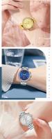 Reloj de cuarzo a la moda para mujer, reloj multifunción de acero inoxidable resistente al agua, elegante, informal, regalo de lujo para ella - details 11