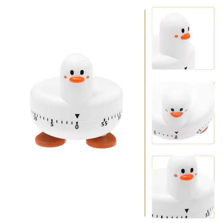 Temporizador para niños patito Mini patos Metal cocina herramienta de cocina despertador animales de juguete - 1