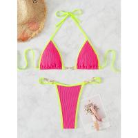 Bikini Micro Sexy Para Mujer 2023 Conjunto De Baño Con Cadena Estilo Brasileño Bikini De Tanga Traje De Baño De Playa Low Waist Sin Aros - details 7