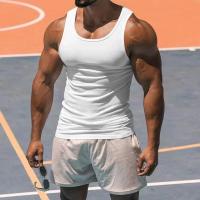 Un chaleco informal y transpirable de color liso para el entrenamiento físico de verano de los hombres en Europa y Estados Unidos en 2025. - details 26