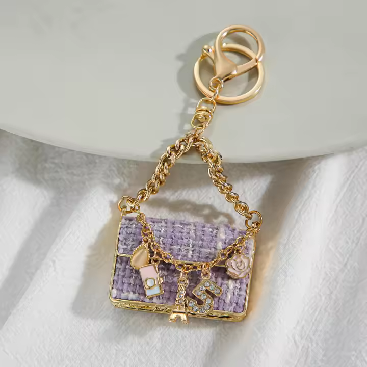 Regalo Pequeño Creativo Bolso Estilo Xiaoxiang, Llavero, Colgante Pequeño, Colgante de Llavero de Metal, Producto Pequeño, Lindo - 1