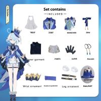 Genshin Impact Furina Zhongli Albedo Venti disfraz de Cosplay, múltiples papeles Jacquard, versión mejorada - details 4