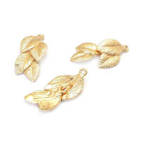 Colgantes de Hojas de Árbol de Bronce de 18K Oro Accesorios para Hacer Joyería DIY Estilo China - details 3
