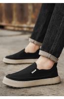 Zapatos de Lona para Hombres 2025 Nuevos Zapatillas Negras Versátiles de Moda - details 6