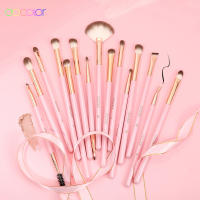 Brochas de Maquillaje Rosa Docolor 15Pcs Herramientas de Mezcla de Belleza para Sombra de Ojos Delineador de Pestañas Cejas - details 11