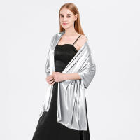 Mantón Mujer Fiesta Seda Boda Pashmina Bufanda Elegante Pañuelo Vestido Ceremonia Vida Nocturna 200x70cm - details 1