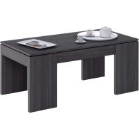 Mesa de Centro Elevable, Mesita de Salon Comedor, Acabado en Gris Ceniza, Medidas: 100 cm (Largo) x 50 cm (Ancho) x 43-54 cm (Alto) - details 3