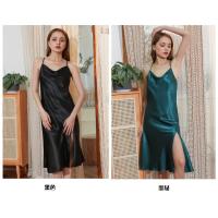 Camisón Con Correa Cruzada De Color Sólido Con Cuello De Una Palabra Para Mujer, Tirantes Medianos Y Largos Sin Espalda Sexy De Verano - details 5