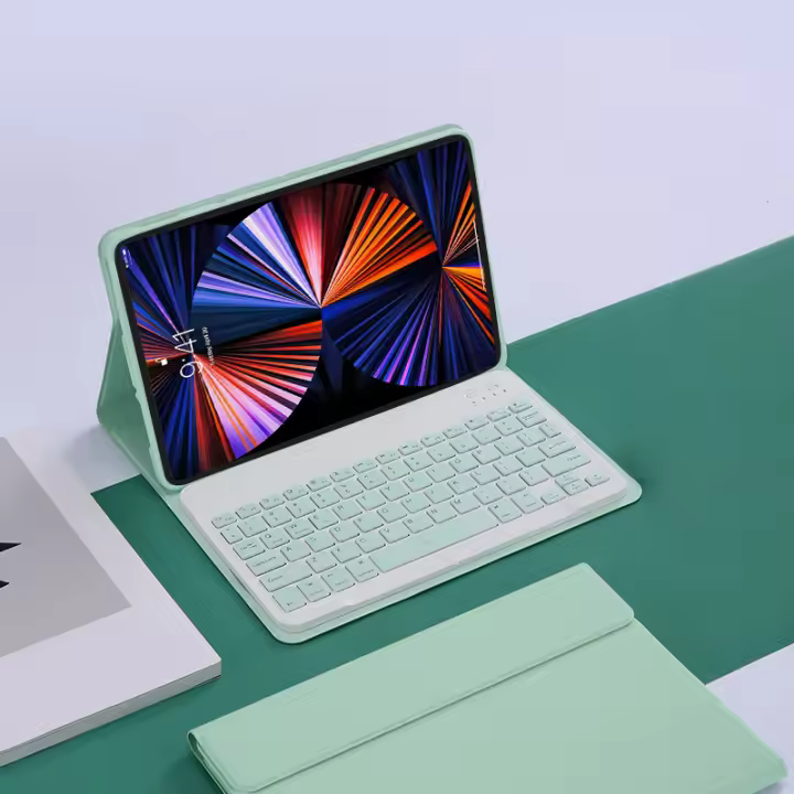 Funda con teclado para Xiaomi Poco Pad, 12,1 pulgadas, 2024 Folio, soporte, español, desmontable, tableta, teclado inalámbrico - 1