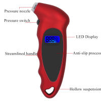 Manómetro Digital para neumáticos de coche, medidor de presión de aire, pantalla LCD, barómetro, probador, 0-150 PSI - details 0
