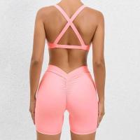 Conjunto de pantalones cortos cruzados sin espalda para mujer, ropa deportiva de 2 piezas, ropa de entrenamiento PIESS, ropa deportiva - details 22