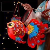 Linterna de Festival del Medio Otoño de pescado hecha a mano, linterna luminosa de loto de mediados de otoño, Kit de Material de linterna DIY de papel de estilo chino - details 7