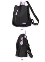 Mochila antirrobo negra para mujer, morral sencillo a la moda, informal, pequeña, impermeable, para viaje - details 23