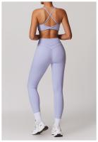 ALO yoga set con cojín sujetador chaleco ajuste desnudo sensación de elevación de cadera media running pantalones de fitness - details 1