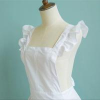Delantal Blanco Retro con Volantes Ajustable para Maid Cosplay, Horneado, Limpieza Cocina y Dining - details 6