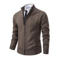 Chaqueta gruesa para hombre, cárdigan de punto con cuello levantado, cálido, para otoño e invierno - details 14