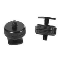 Adaptador de montaje de zapata para cámara DSLR, tornillo de trípode a Zapata de Flash, 1/4 pulgadas-20, 2 paquetes - details 2