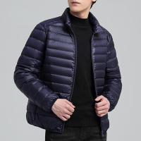 Chaqueta ligera de plumón de pato para hombre, abrigo informal de marca a la moda, relleno de plumón de pato blanco, invierno, 2024, nuevo, 90% - details 7