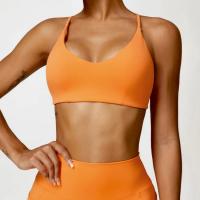 Sujetador de mujer con correa cruzada sujetador de yoga transpirable entrenamiento sexy espalda hermosa top de fitness - details 3