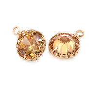 Colgante de Zirconia de Bronce Dorado 18K Joyería de Moda DIY con Diamantes Falsos - details 3