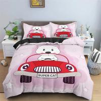 Cubierta de Edredón con Diseño de Oso de Dibujos Animados Microfibra 2/3PCS Ropa de Cama para Niñas y Niños Comfortable y Adorable - details 20