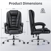 Silla de Oficina Ergonómica Ajustable Silla de Escritorio con Resalto Alto, Función de Inclinación, Silla Reclinable para Computadora - details 2