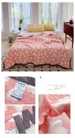 Manta de Algodón Puro Diseño de Gato en Cuadros Amarillo Tamaño de Cama Rey Ideal para Verano - details 11