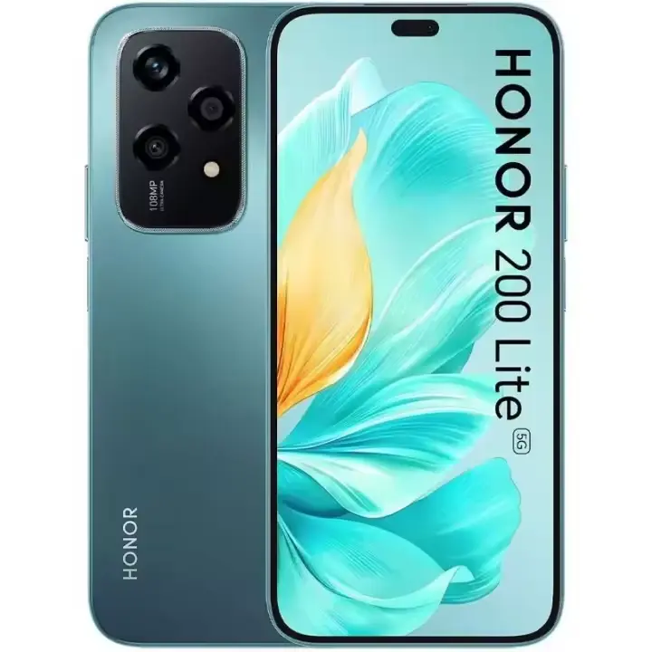 HONOR 200 Lite 5G, Triple Cámara 108 Mpx, 8GB+256GB, Pantalla 6.67", Batería 4500 mAh, Octa Core MediaTek Dimensity 6080(6nm), Dual SIM, NFC, MagicOS 8.0/Android - 1
