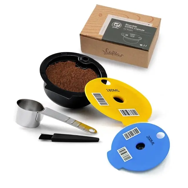 ICafilas-cápsulas de café reutilizables para máquina BOSCH Tassimo, filtro rellenable, tapa de 180ML/200ML - 1