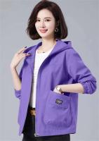 Chaqueta con Capucha de Viento de Media Longitud Coreana Abrigo Casual para Mujeres Primavera Otoño 2025 - details 11