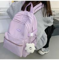 Nueva Mochila Sencilla para Estudiantes Universitarios Mochila de Color Sólido para Hombres y Mujeres - details 19