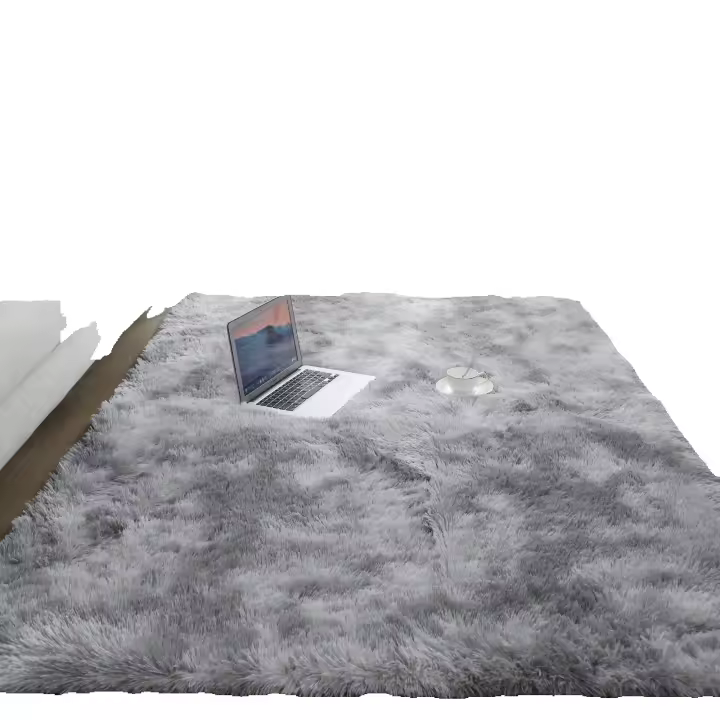 Alfombras grandes para sala de estar, sofás suaves, alfombra esponjosa gris para dormitorio, alfombra de piso peluda, alfombra de mesita de noche, decoración de habitación de niños, varillas - 1