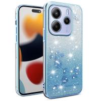 Funda de teléfono de lujo con carcasa antisísmica, brillante, estilo floral para Xiaomi Redmi Note 14 5G - details 9