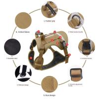 Suministros para gatos, conjunto de correa reflectante para perros, Anti Escape, sin tirones, arnés para perros grandes, chaleco, cuerda de tracción ajustable transpirable para perros y cachorros - details 4