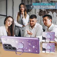 Funda de silicona transparente con purpurina para Samsung Galaxy S25 Ultra con soporte de anillo - details 12