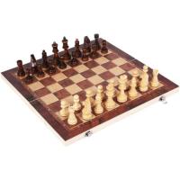 Juego de ajedrez plegable de madera Excitat 3 en 1 para niños y adultos 34x34cm - details 4