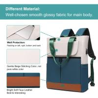 Mochila impermeable para hombre y mujer, bolsa de viaje con almohadilla de 15,6 pulgadas, impermeable, para ordenador portátil, color blanco, negro, azul, USB, plegable, escolar, Hik - details 25