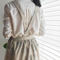 Delantal de cocina elegante portátil exquisito con bolsillos delantal de limpieza Retro con espalda cruzada delantal repelente al agua para mujer - details 4